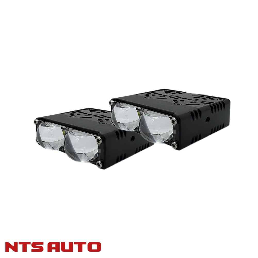 Светодиодная фара с СТГ 2 LED БЕЛО-ЖЕЛТАЯ БЛИЖНЕГО СВЕЧЕНИЯ С КУЛЕРОМ