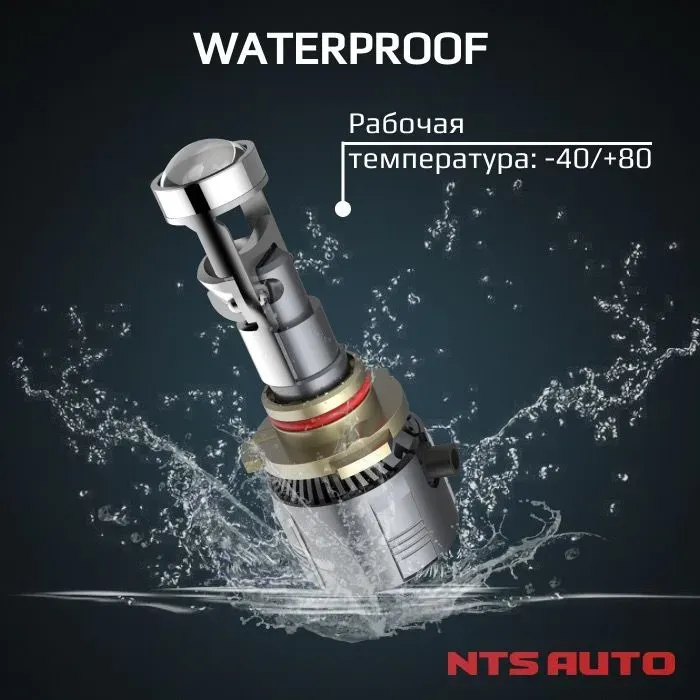 Светодиодная мини лампа-линза A80 HB3 80W